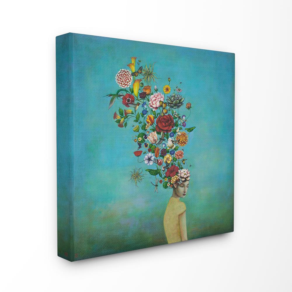 The Stupell Home Decor Collection 30 In X 30 In Flowers On Her