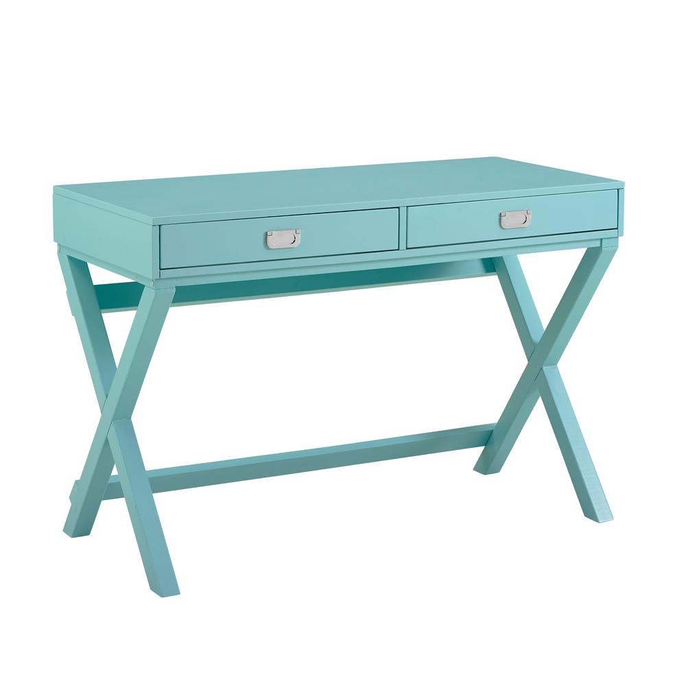 Sara Blue Wood Writing Desk