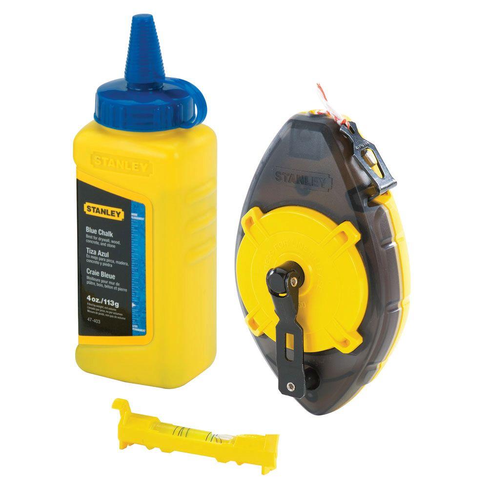 Stanley PowerWinder Chalk Box Set with Blue Chalk and Line Level (3-Piece) by Stanley