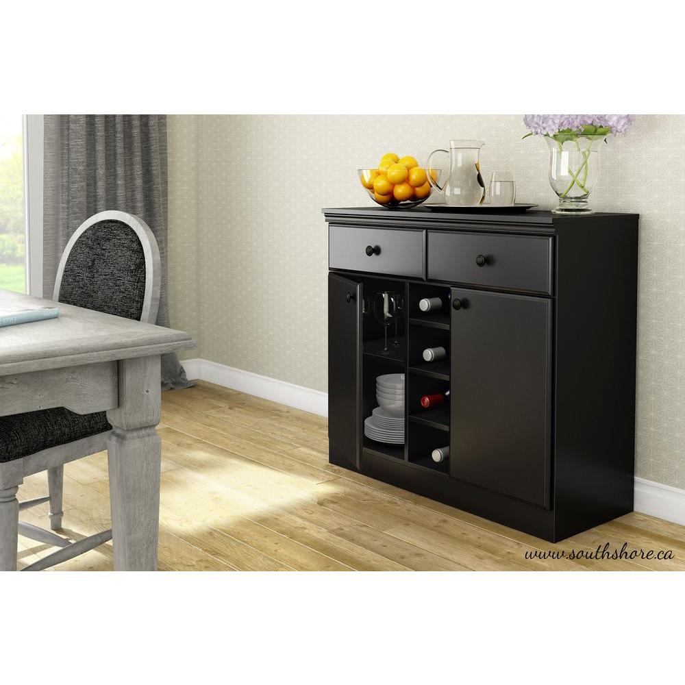South S Morgan Pure Black Buffet 7270770 The Home Depot South S Morgan Pure Black Buffet