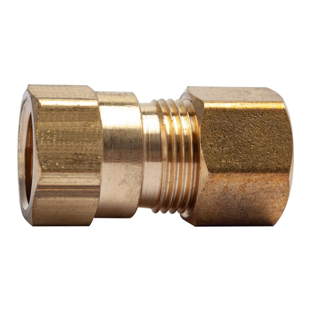 LTWFITTING 3/8 in. O.D. Comp x 1/4 in. FIP Brass Compression Adapter Fitting (5Pack)HF666405
