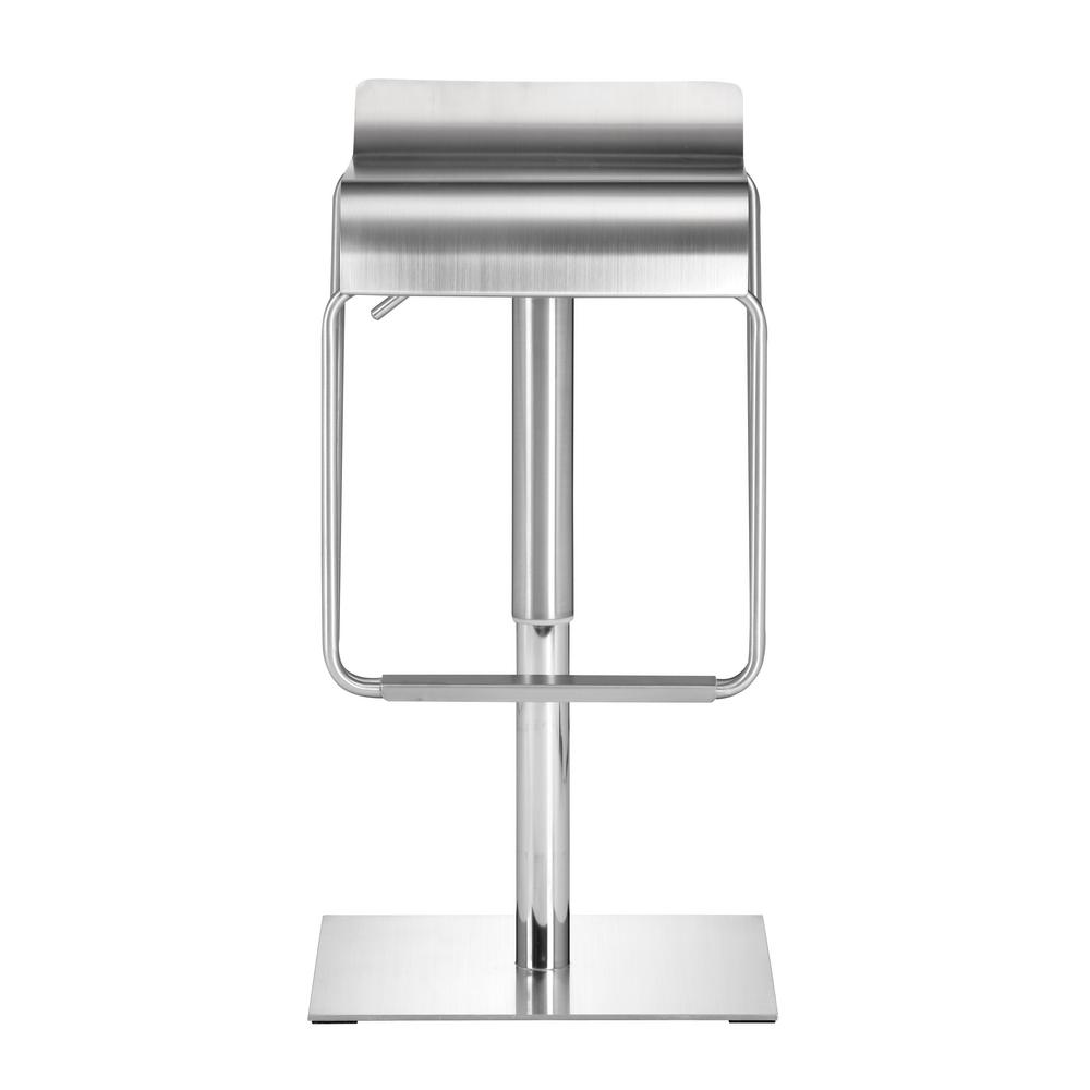 Brushed Stainless Steel Bar Stools dazzer adjustable height brushed stainless steel bar stool