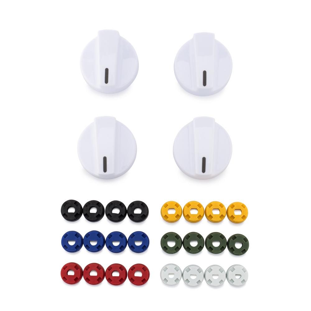 White First4Spares Premium Universal Oven Cooker Hob Control Switch Knob 8 Pack