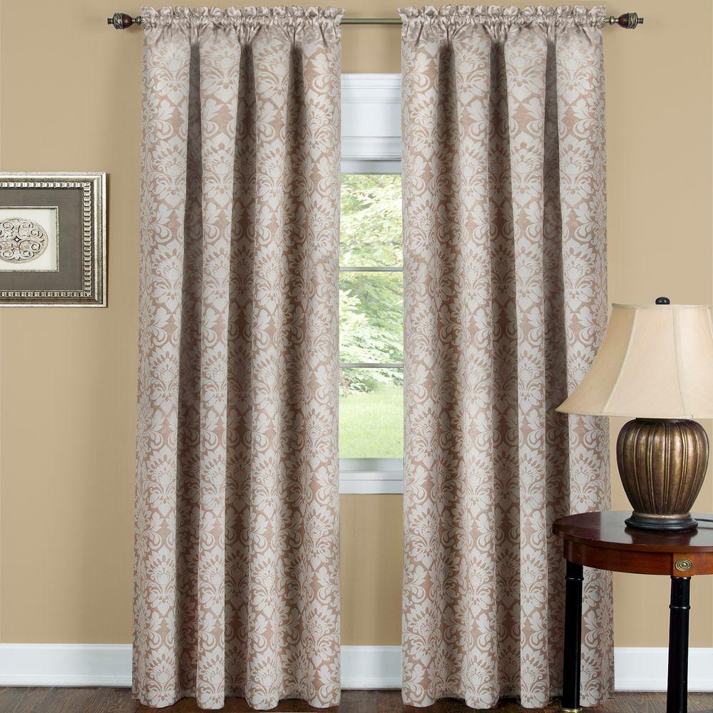 Achim Blackout Sutton Tan Polyester Blackout Curtain Panel 52 In W X   Tan Achim Blackout Curtains Supn63tn12 64 1000 