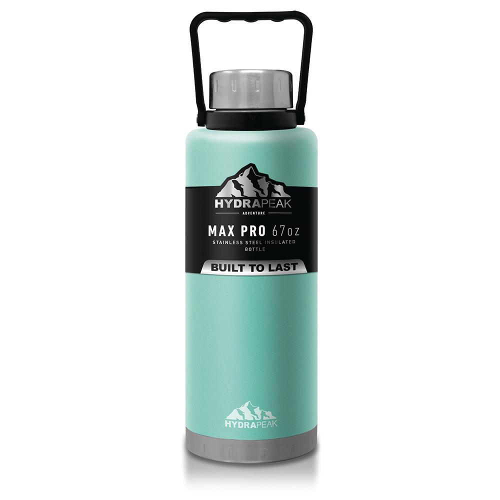 HYDRAPEAK Max Pro 67 oz. Graphite Aqua Triple Insulated Stainless Steel