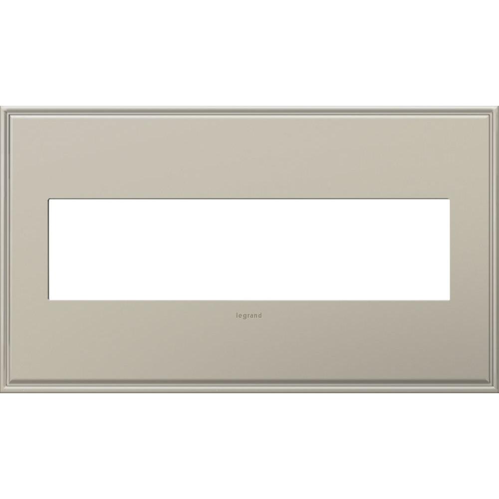 Legrand adorne 4-Gang 4 Module Wall Plate - Antique Nickel with Beaded Border by Legrand adorne