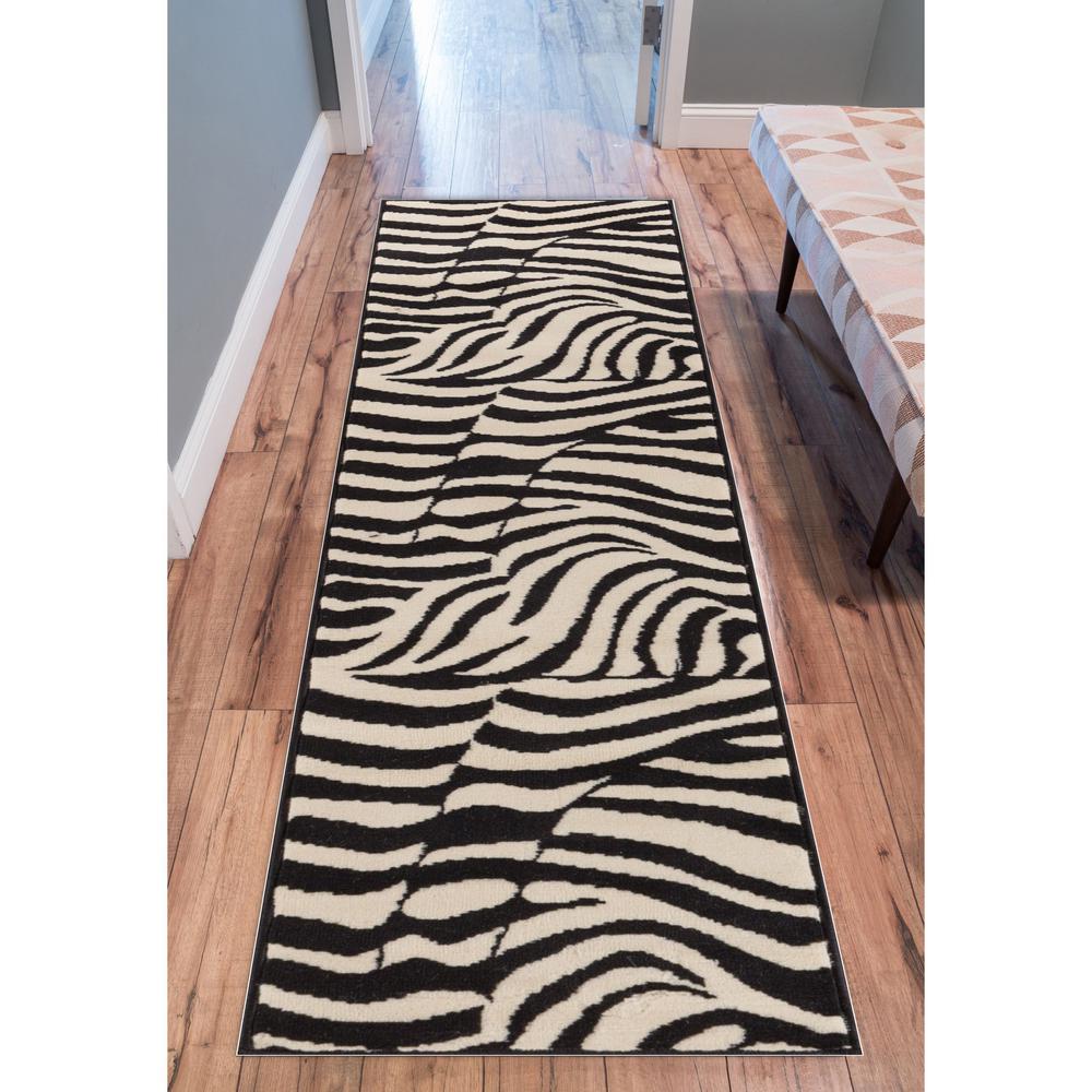 Well Woven Miami Zebra Animal Print Stripe Black 2 Ft X 7 Well Woven Miami Zebra Animal Print Stripe Black 2 Ft X 7 Runner