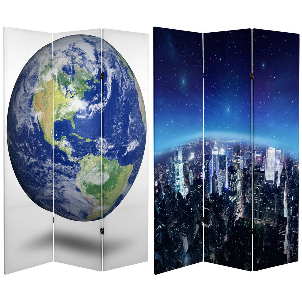 6 ft. Printed 3Panel Room DividerCANEARTH The Home Depot