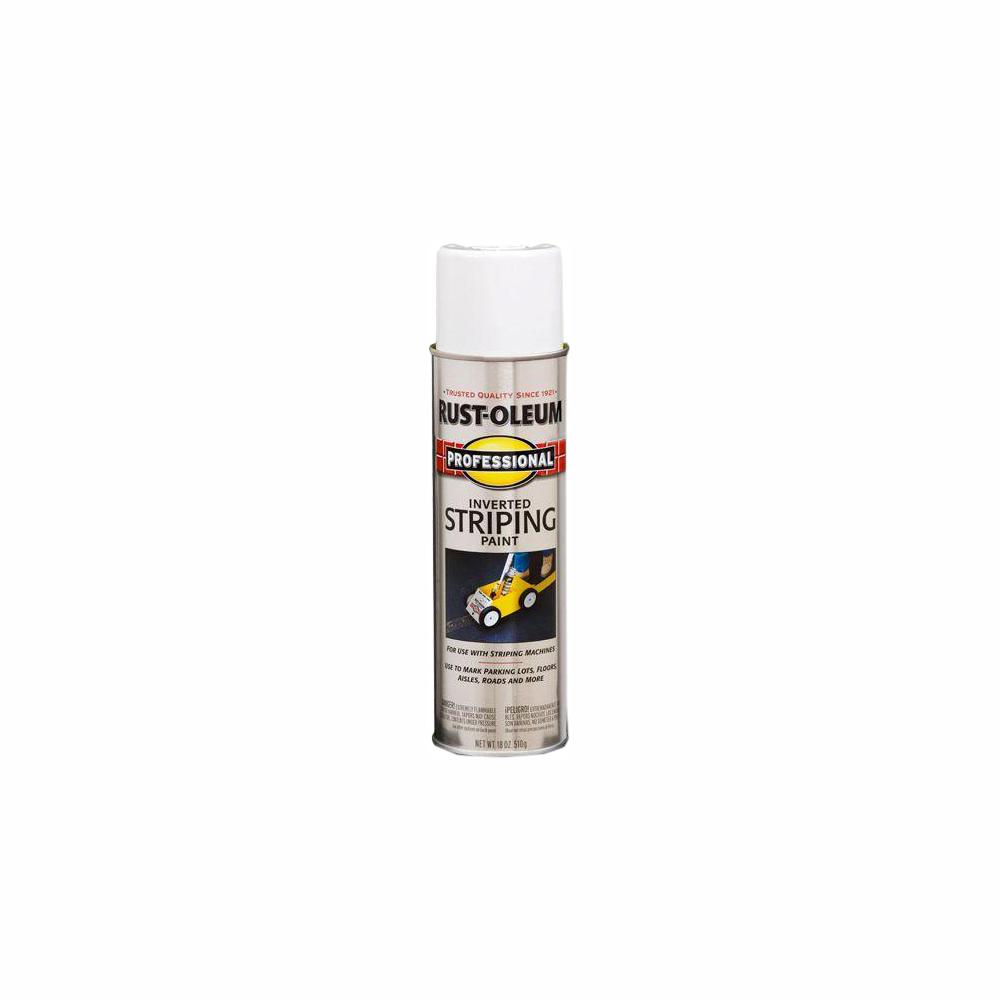 Rust-Oleum Professional 18 oz. Flat White Inverted Striping Spray Paint ...