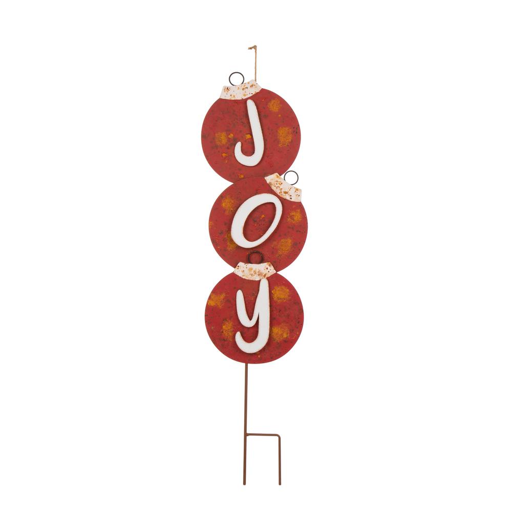 Glitzhome Set of 2 Rusty Metal Joy /& Noel Yard Stakes Welcome Sign Christmas Ornaments Garden Lawn Patio Decor for Outdoor Stake Indoor Wall D/écor 36 H