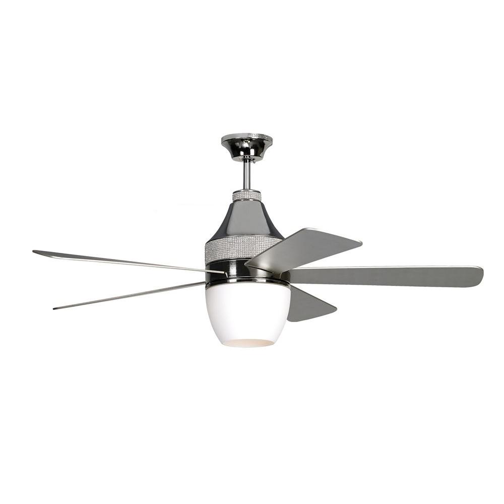 Monte Carlo Nikki 52 In Polished Nickel Ceiling Fan 5nkr52pnd The Polished Nickel Ceiling Fan