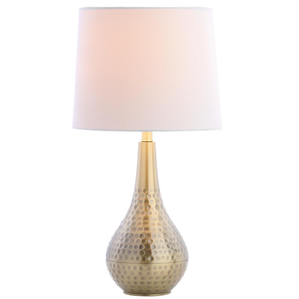 hammered brass table lamp