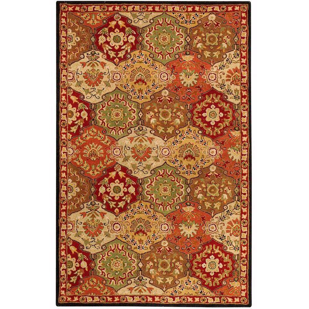 Home Decorators Collection Grandeur Red Multi 4 ft. x 6 ft. Area Rug