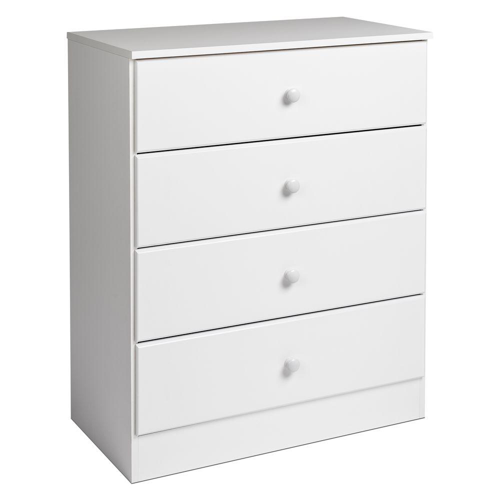 Prepac Astrid 4 Drawer White Chest Wdbr 0401 1 The Home Depot