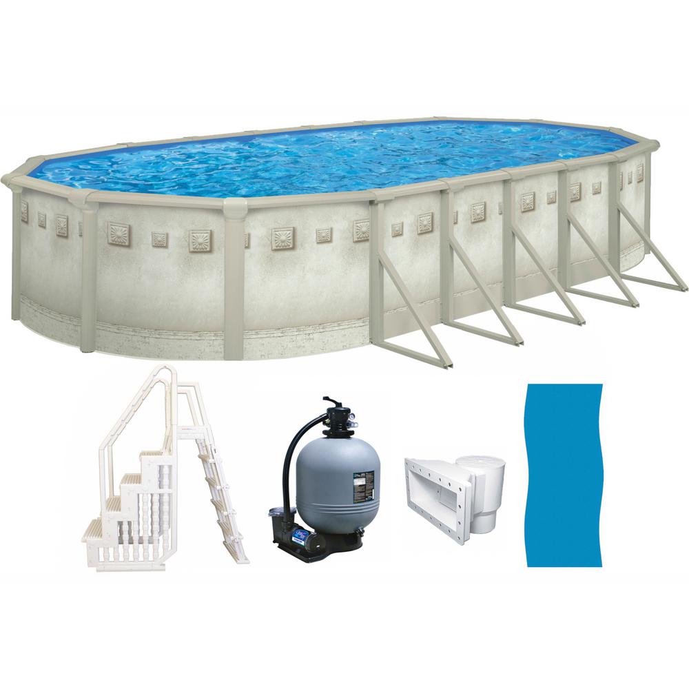 Oval Above Ground Pools Pools The Home Depot