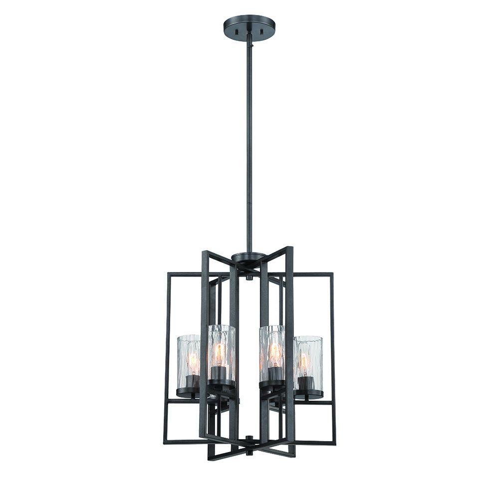 Designers Fountain Elements 4 Light Charcoal Interior Incandescent