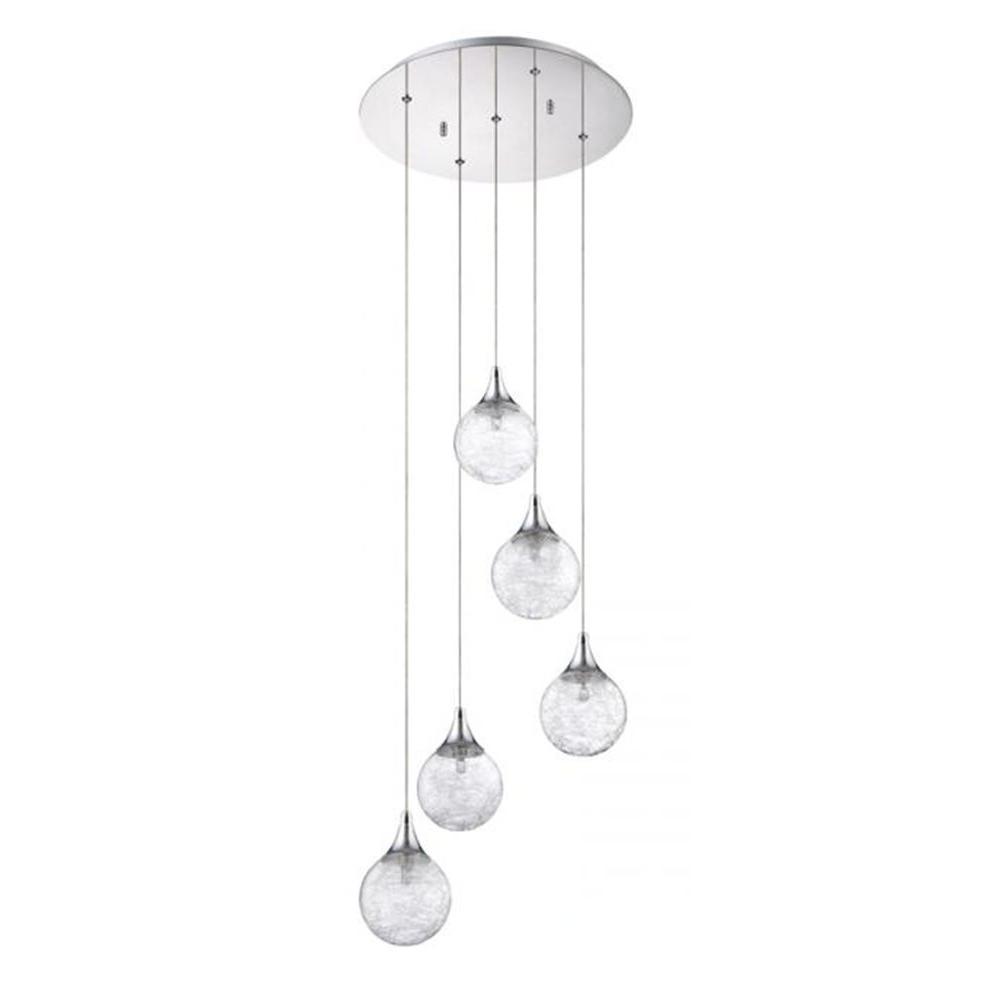 Filament Design Adrasta 5 Light Chrome Multi Pendant Filament Design Adrasta 5 Light Chrome Multi Pendant