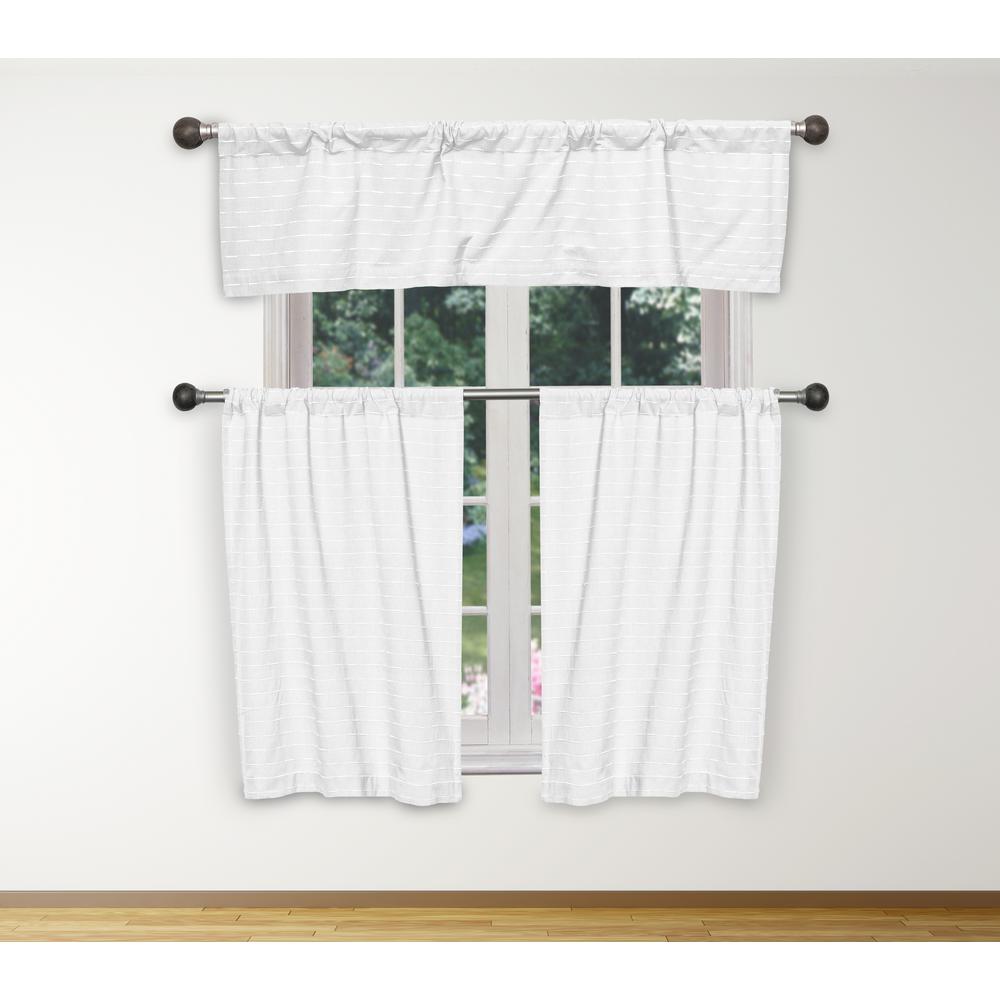 Duck River Tate Kitchen Valance In White White 15 In W X 58 In L