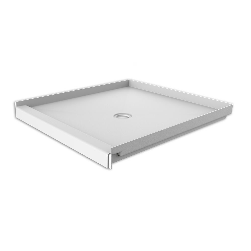 FlexStone 36 in. x 36 in. Single Threshold Shower Base with Center