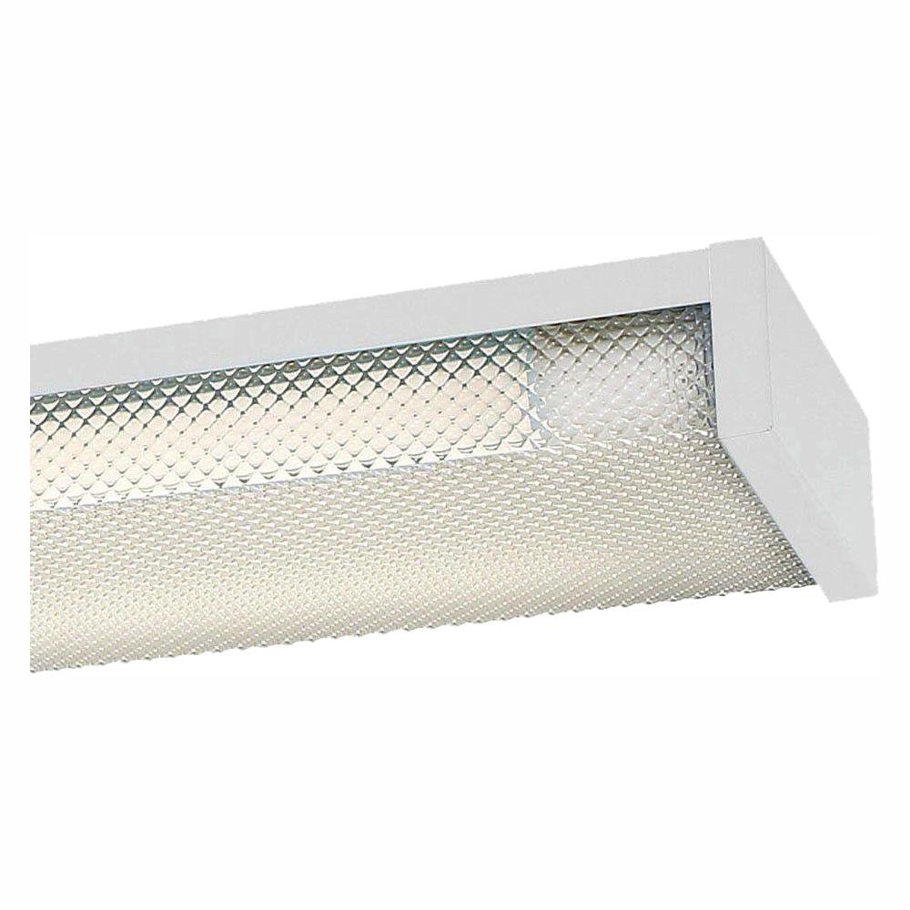 Envirolite 4 Ft X 5 In 2 Light White Led Slim Flushmount Mv