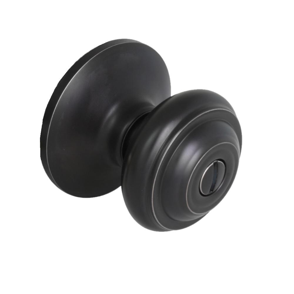 Privacy Black Door Knobs Door Hardware The Home Depot