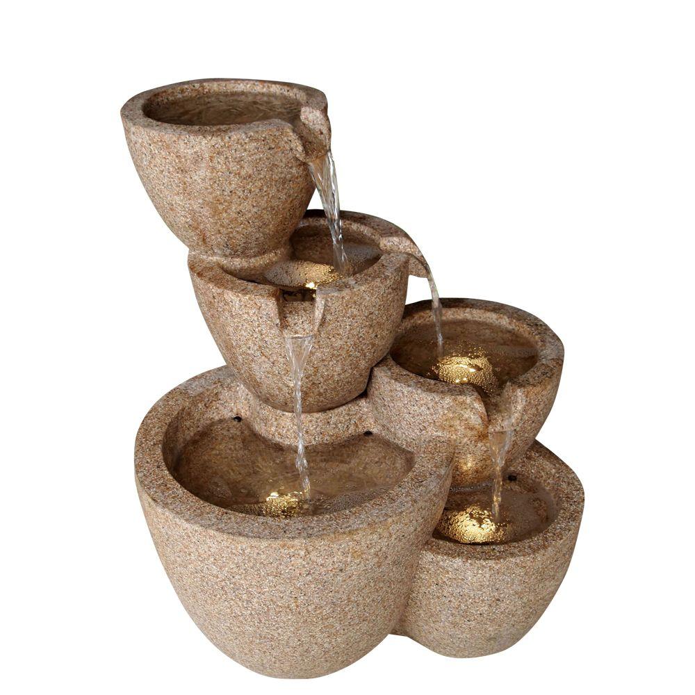 Fountain Cellar Multi Pots Sandstone Outdoor/indoor Water Fountain with