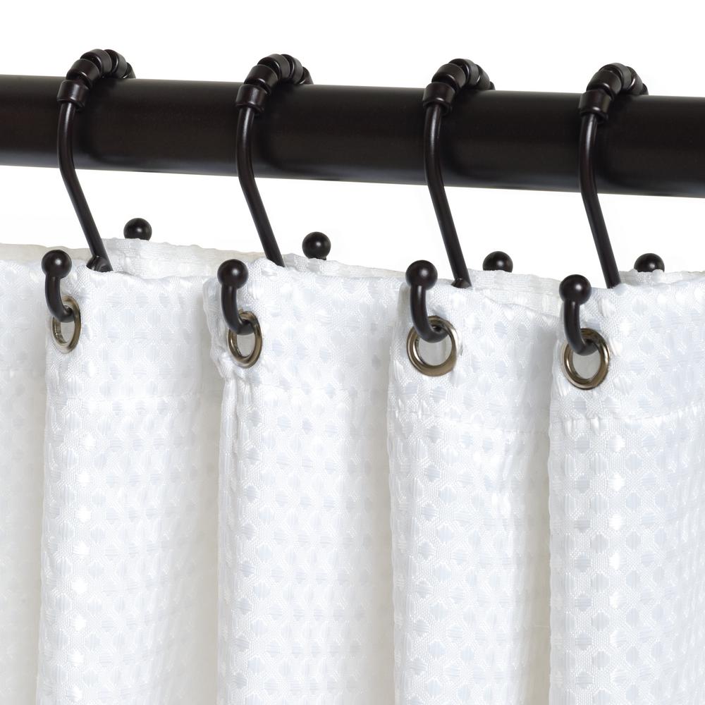 Zenna Home Neverrust Aluminum Double Roller Shower Hooks In Bronze