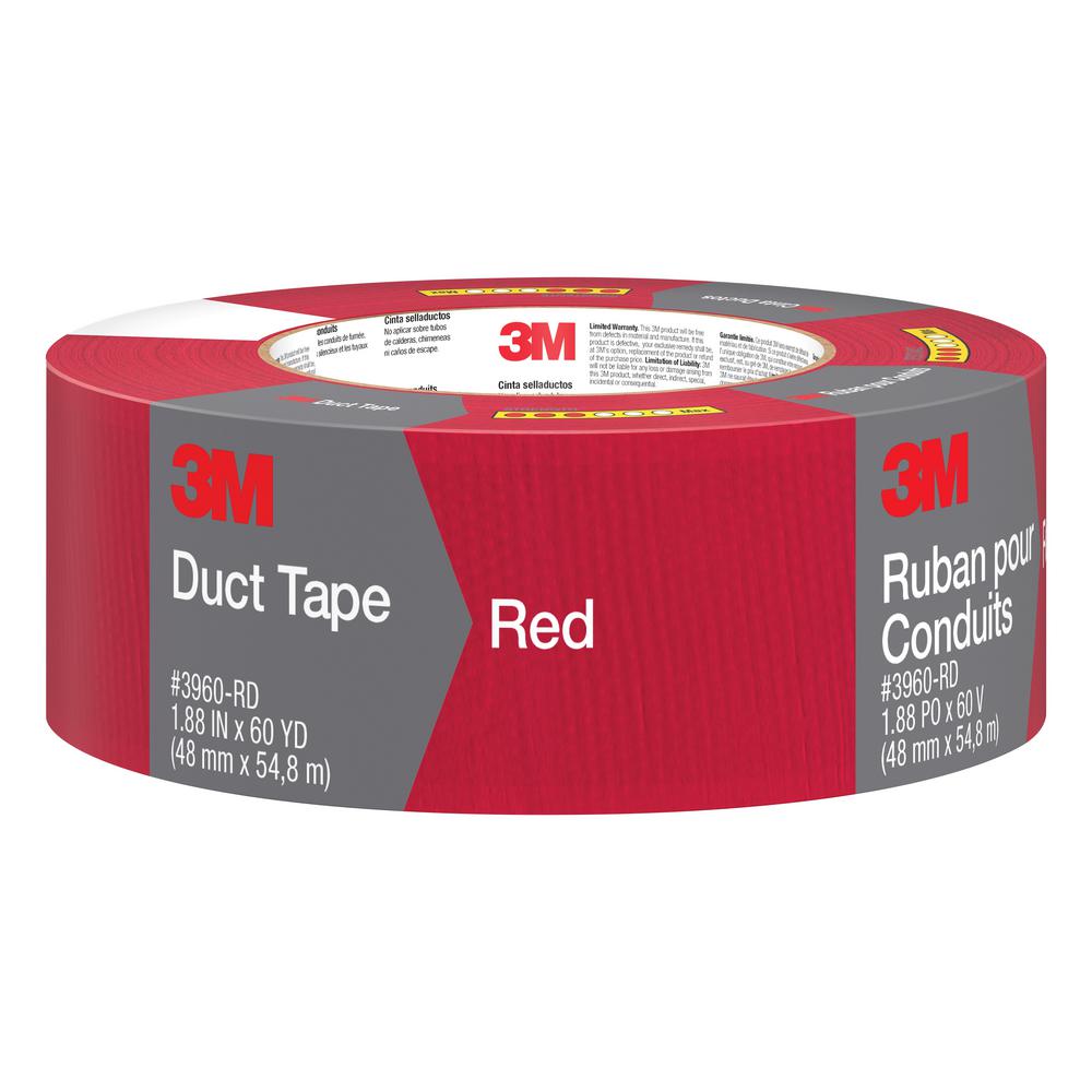 3M 1.88 inch x 60 yds. Red Duct Tape (Case of 9) by 3M