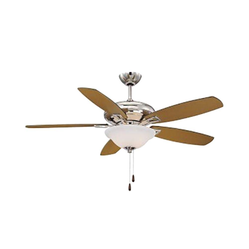 Illumine Agro 52 In Polished Nickel Indoor Ceiling Fan