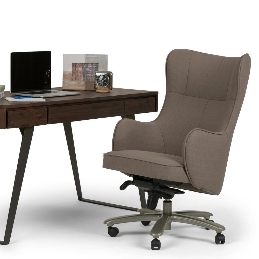 Simpli Home Leeds Swivel Adjule Executive Computer Wingback Simpli Home Leeds Swivel Adjule