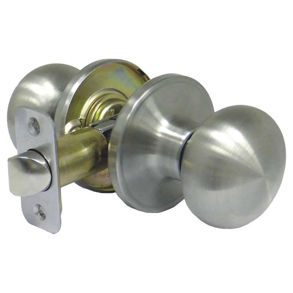 Faultless Mushroom Stainless Steel Passage KnobTF630BF The Home Depot