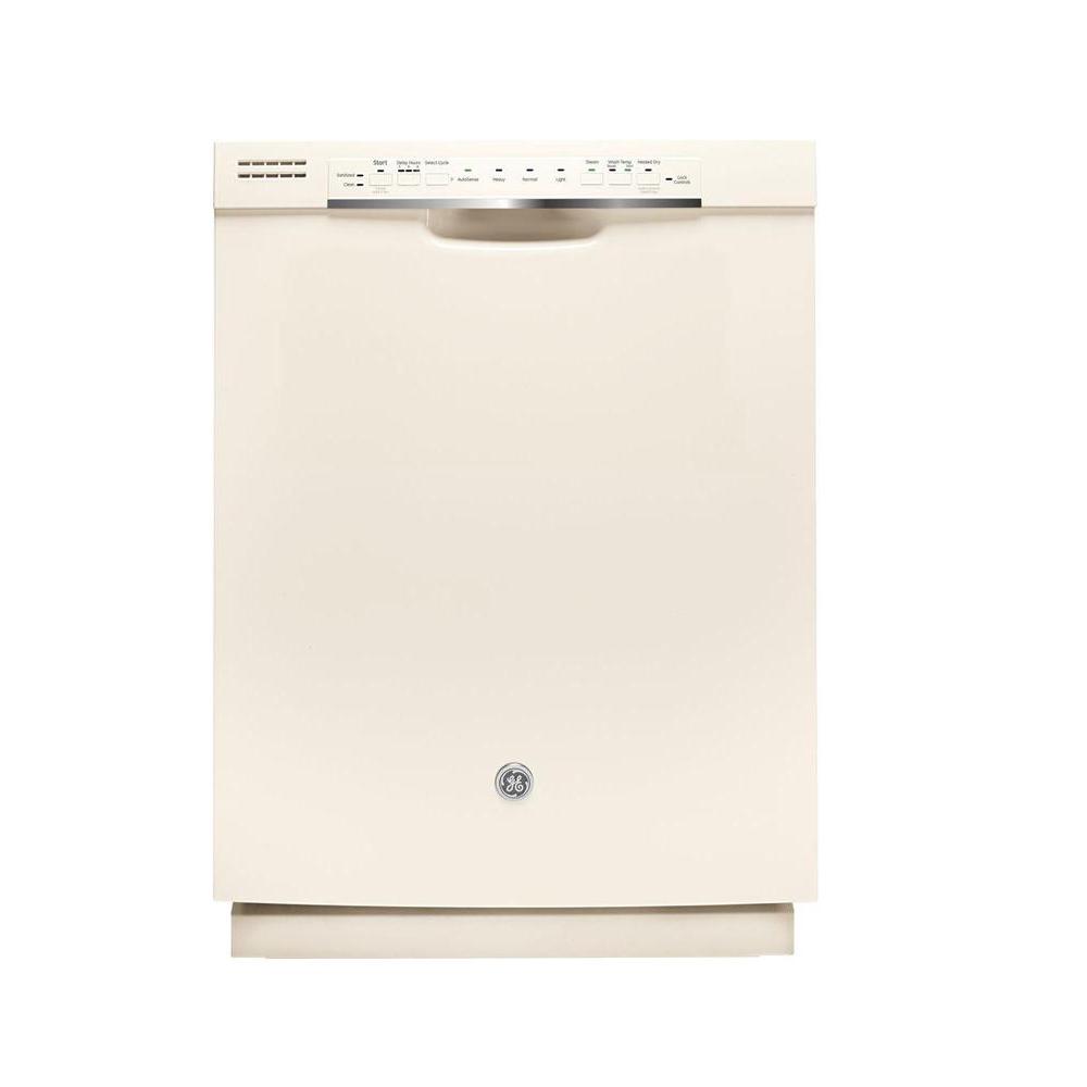 Whirlpool 24 in. Front Control BuiltIn Tall Tub Dishwasher in Biscuit