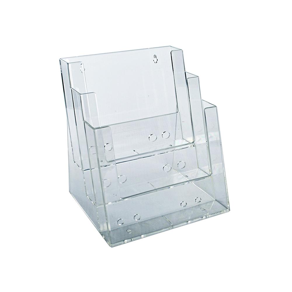 Azar Displays Desk Organizers Accessories Office Supplies 3 Tier Pocket Letter Sized Brochure Holder