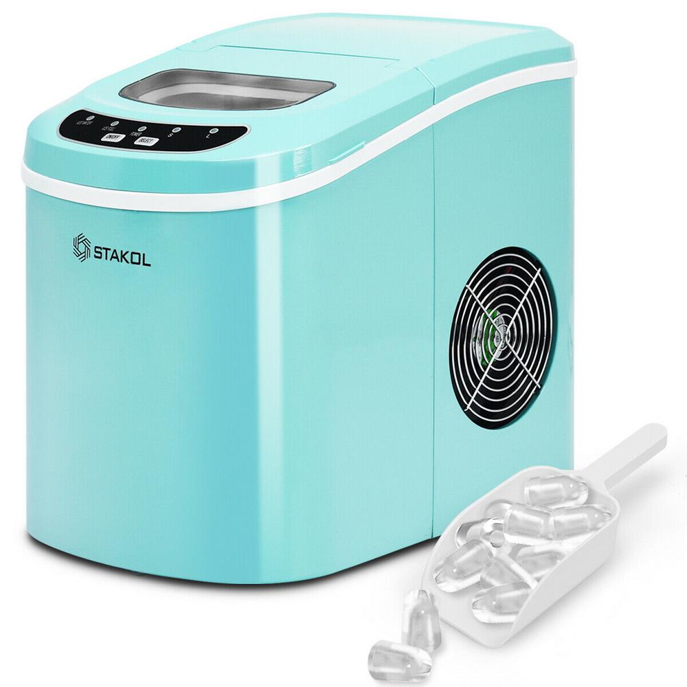 Stakol 26 5 Lb Portable Compact Electric Ice Maker In Mint Green Ep22769gn The Home Depot