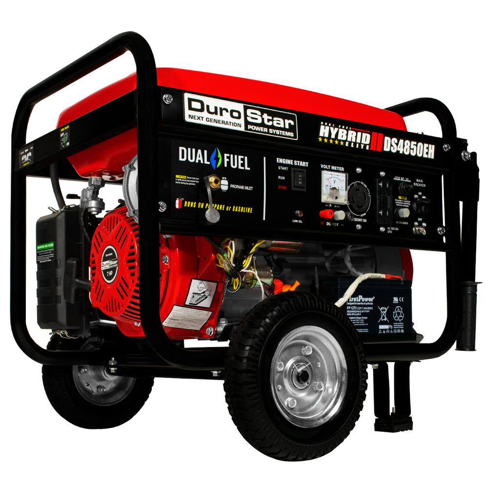 Durostar 3850 Watt Dual Fuel Hybrid Propane Gasoline Ed Durostar 3850 Watt Dual Fuel Hybrid Propane Gasoline Ed Electric Start Portable Generator