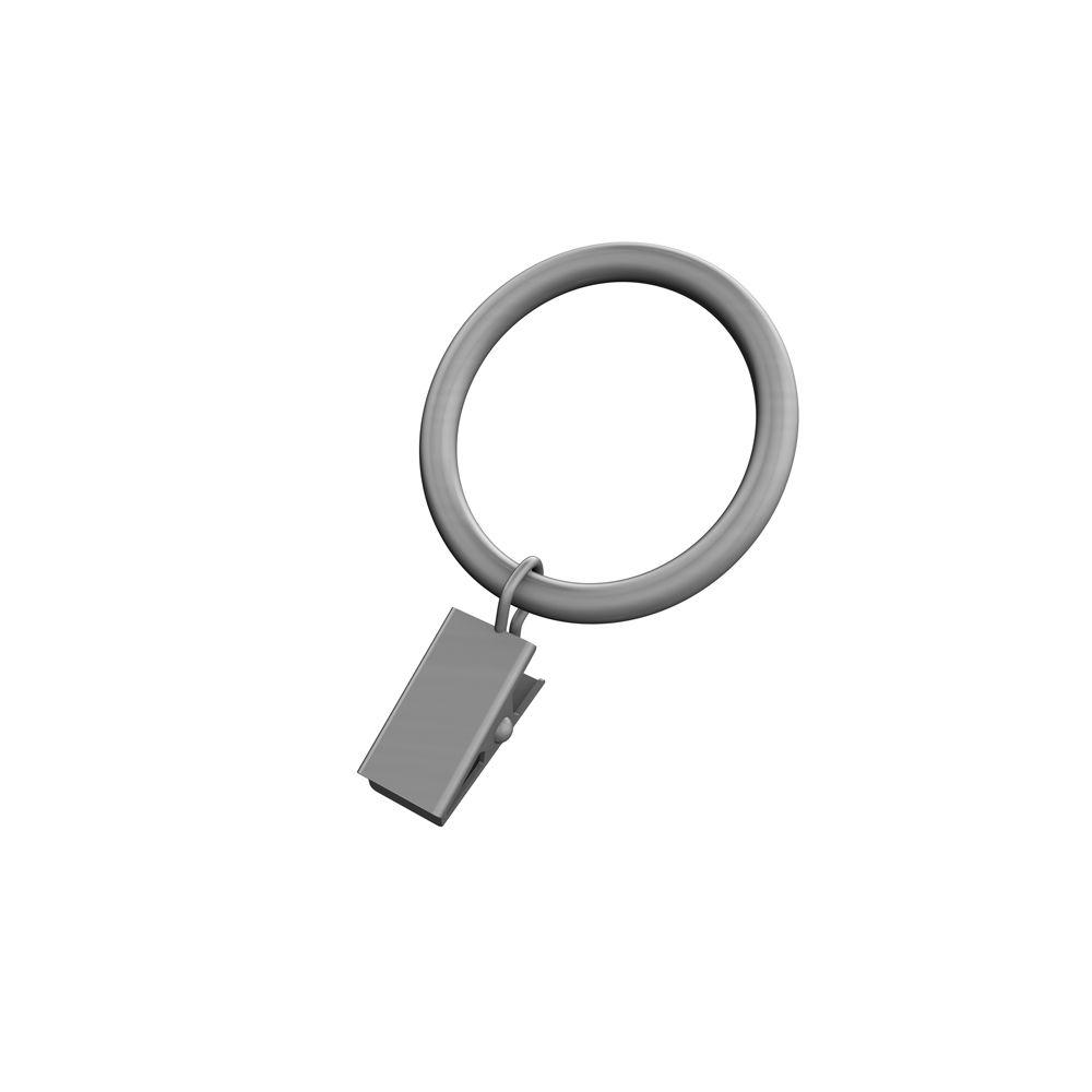 Curtain Rings Clips Hardware The Home Depot Clip Rings In Brushed Nickel 10 Pack