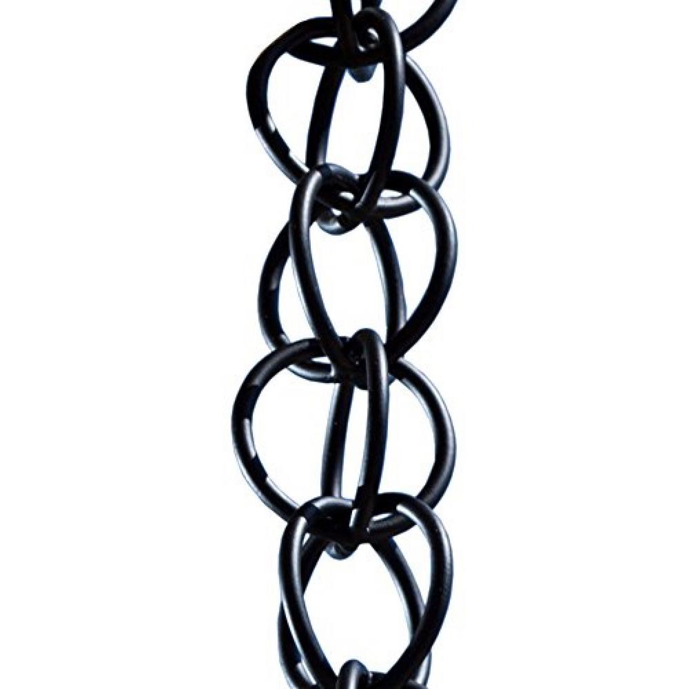 Monarch Rain Chains Monarch 81/2 ft. L Black Powder Coated Aluminum