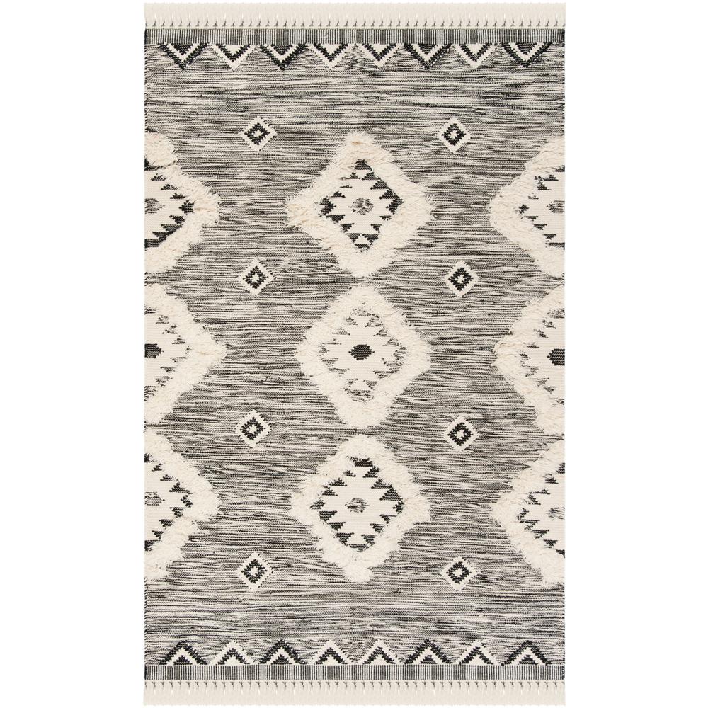Safavieh Kenya Black Ivory 5 Ft X 8 Area Rug Kny906h The Safavieh Kenya Black Ivory 5 Ft X 8 Area Rug
