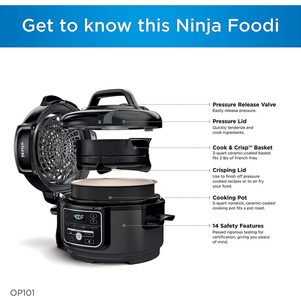 Restored Ninja Foodi Quart 9in1 Pressure Cooker And Air, 49 OFF