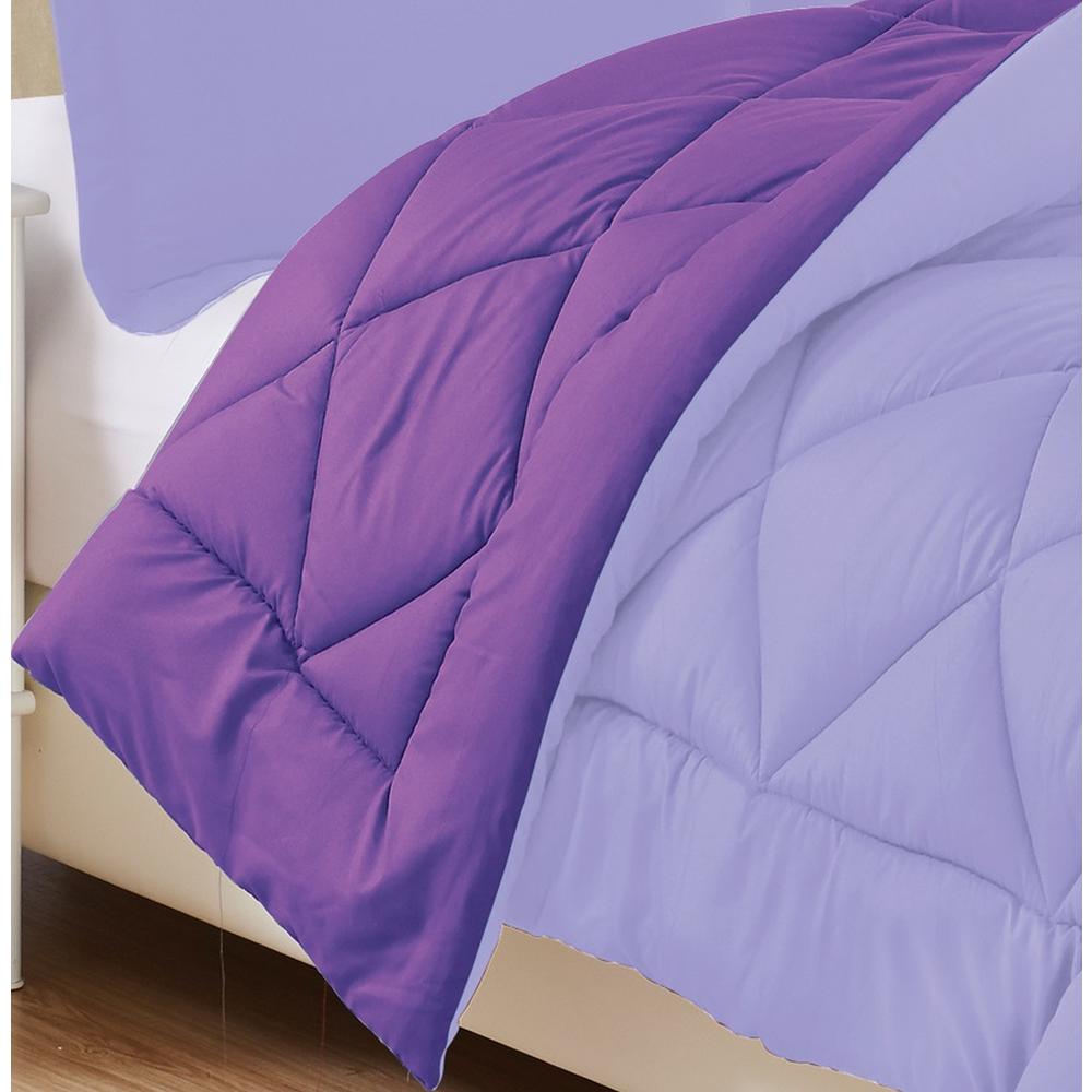Elegant Comfort 3 Piece Lilac Purple Full Queen Comforter Set Cmf