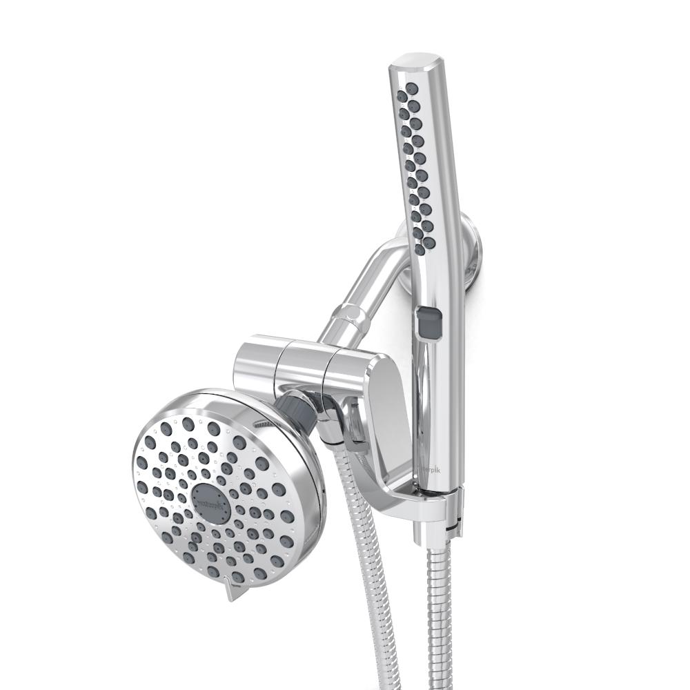Photo 1 of 12-spray 5 in. High PressureDual Shower Head and Handheld Shower Head in Chrome
