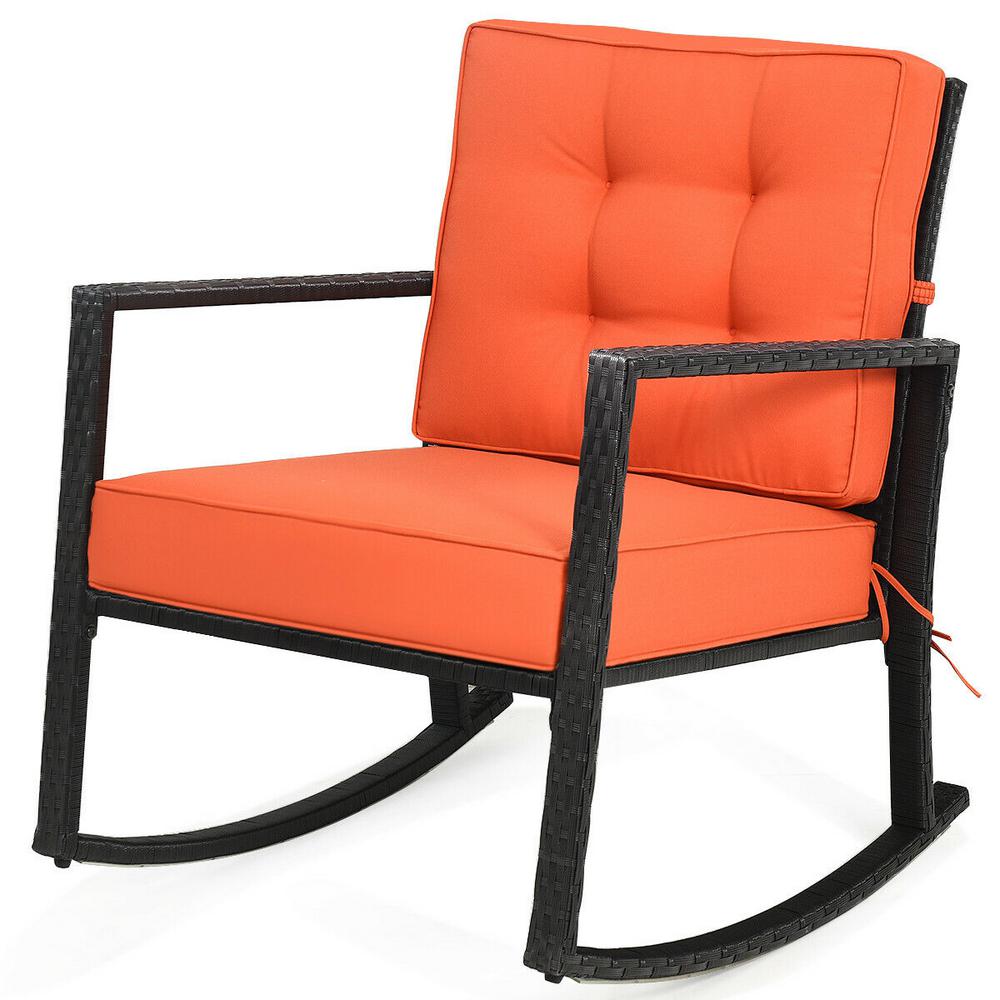 orange glider chair