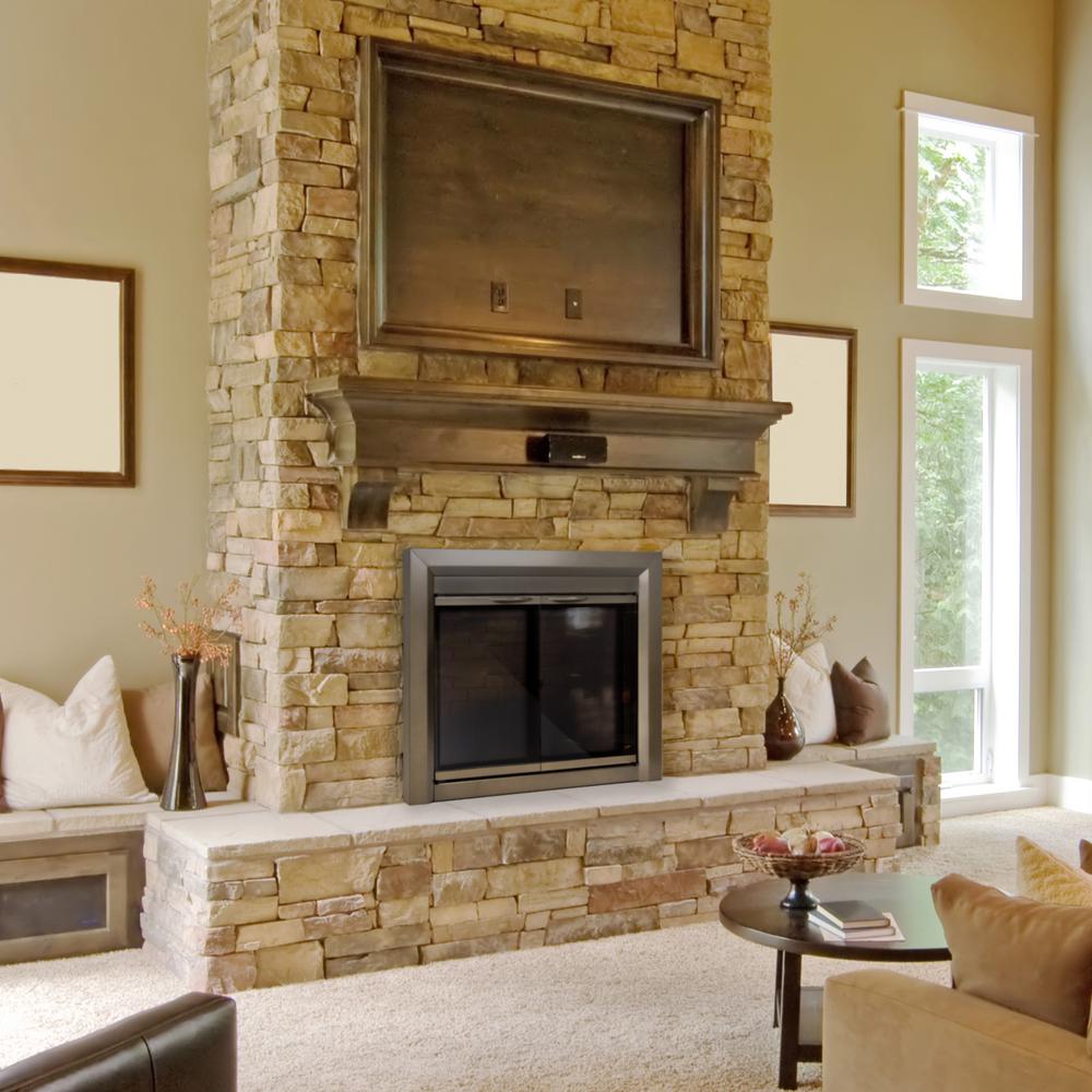 Pleasant Hearth Colby Large Glass Fireplace Doors Cb 3302 The Home Depot - Fireplace Door Home Depot Pleasant Hearth Colby Large Glass Fireplace Doors Cb 3302 The Home Depot - Fireplace Door Home Depot