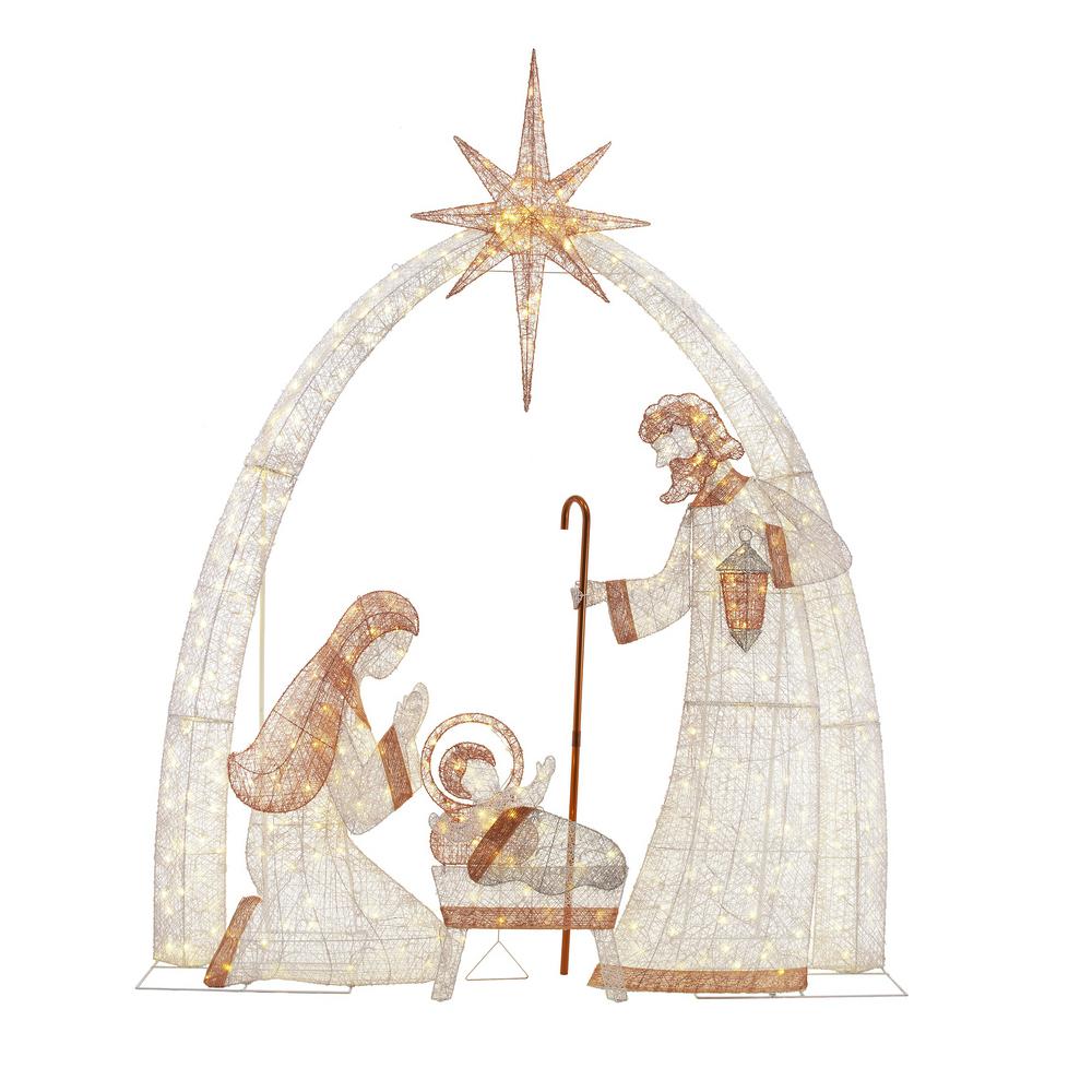 Home Accents Holiday 120 In 440 Light Led Giant Nativity Scene 440 Light Led Giant Nativity Scene Ty617 1711 The Home Depot