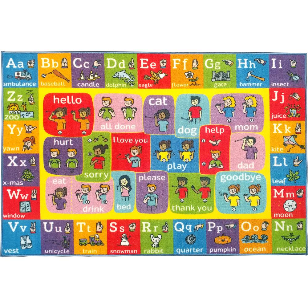 kc cubs multi color kids children bedroom abc alphabet asl