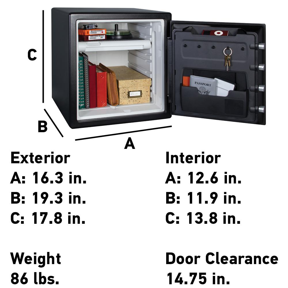 Sentrysafe Sfw123dtb 1 23 Cu Ft Fireproof Safe And Waterproof