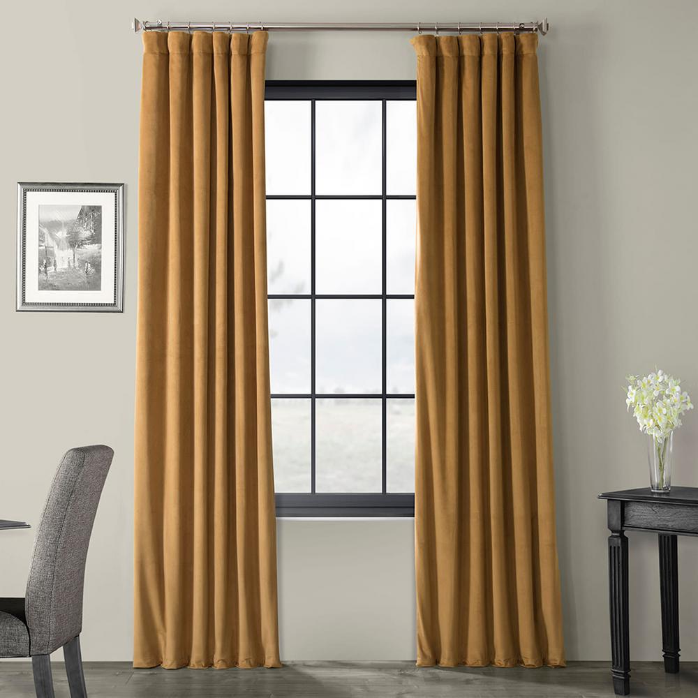 Amber Gold Curtains Drapes Window Treatments The Home Depot