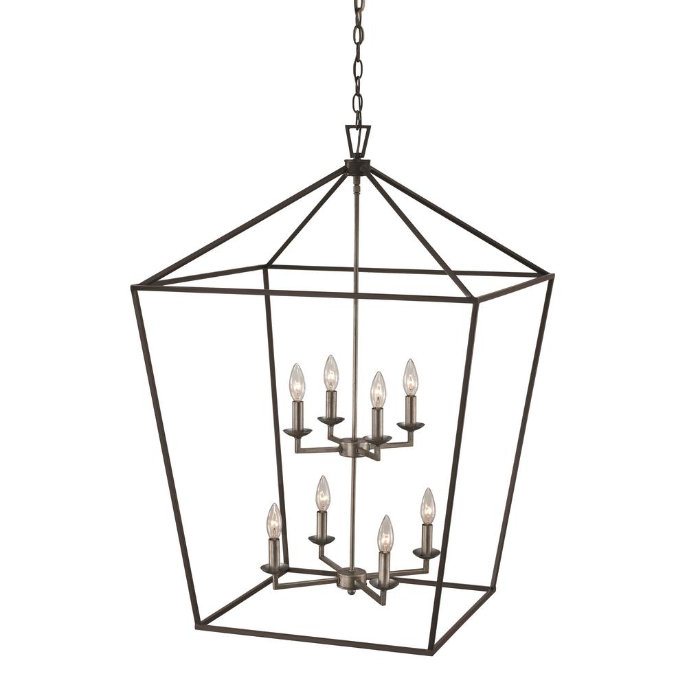 Bel Air Lighting Lacey 8 Light Black And Brushed Nickel Pendant Bel Air Lighting Lacey 8 Light Black And Brushed Nickel Pendant