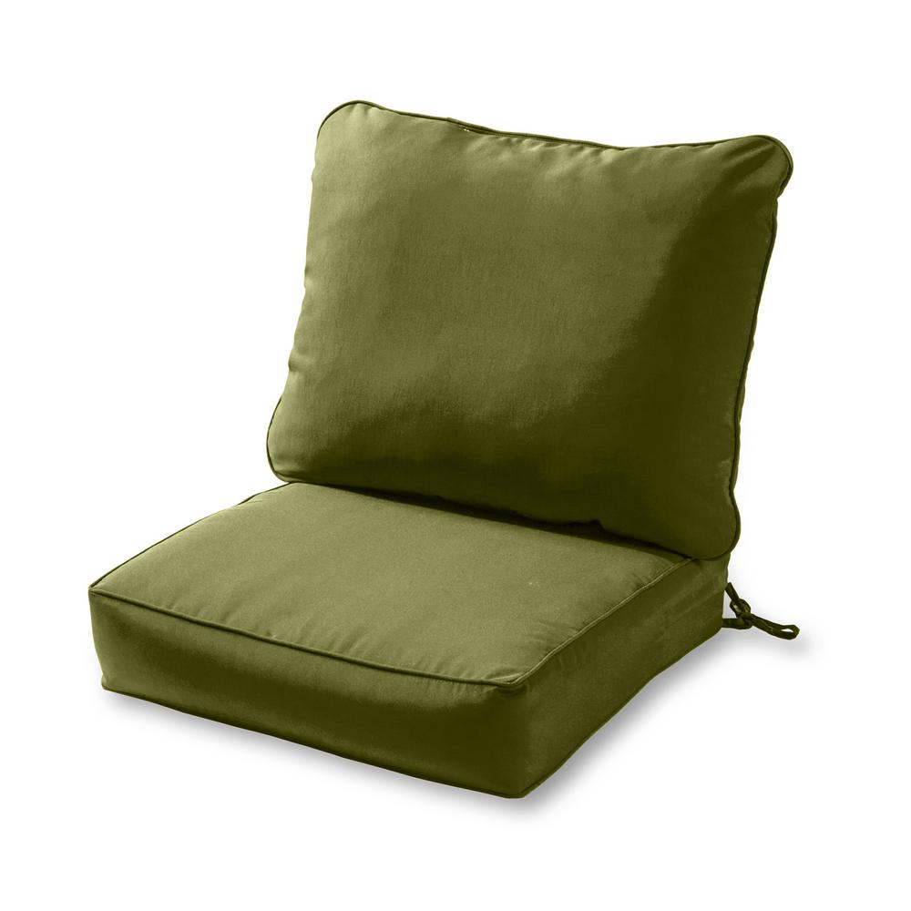 Greendale Home Fashions Solid Green 25 in. x 47 in. 2Piece Deep