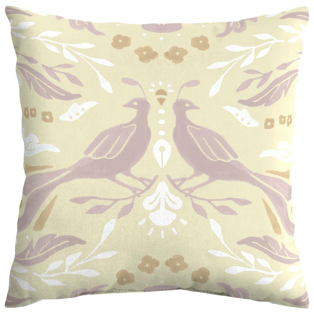 Arden Selections Artisans 18 X 18 Pietro Bird Outdoor Square Throw